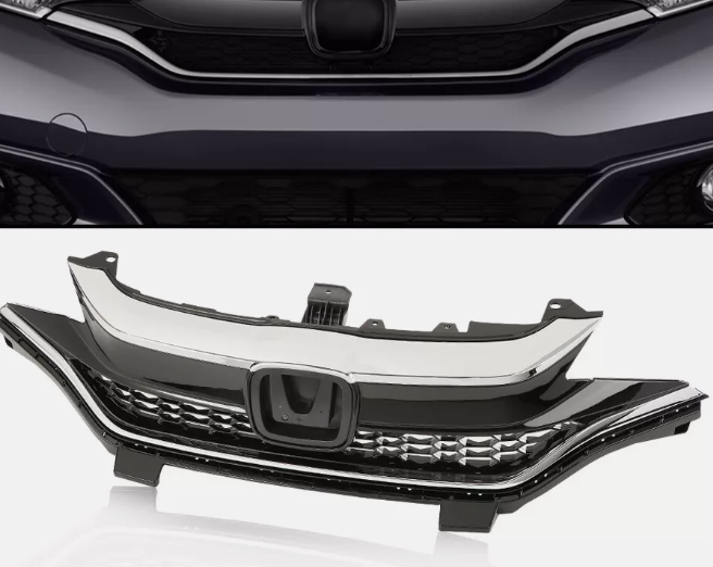 Fit For 2018-2020 Honda Fit Front Bumper Upper Chrome Honeycomb Grille Grill
