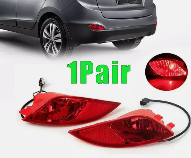 Pair Red Rear Bumper Brake Light Tail Light Stop Lamp Suitable for Hyundai IX35 2010-15