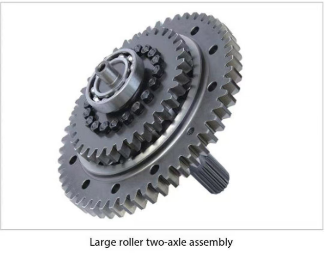 Large roller two-axle assembly