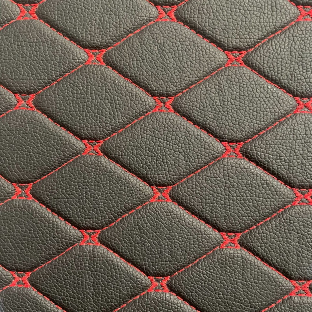 Quilted car rear compartment mat
