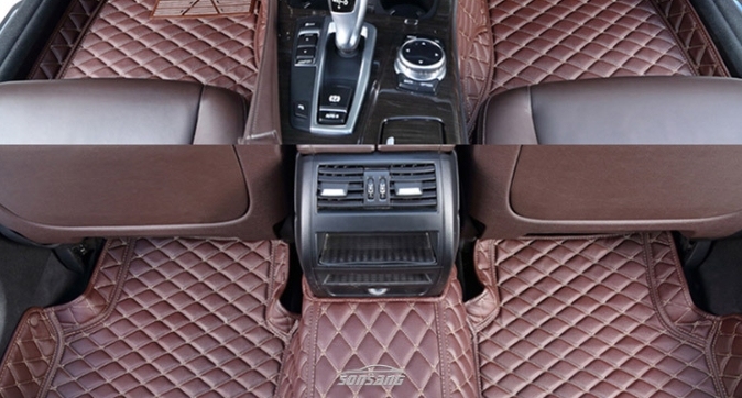 Black leather mats