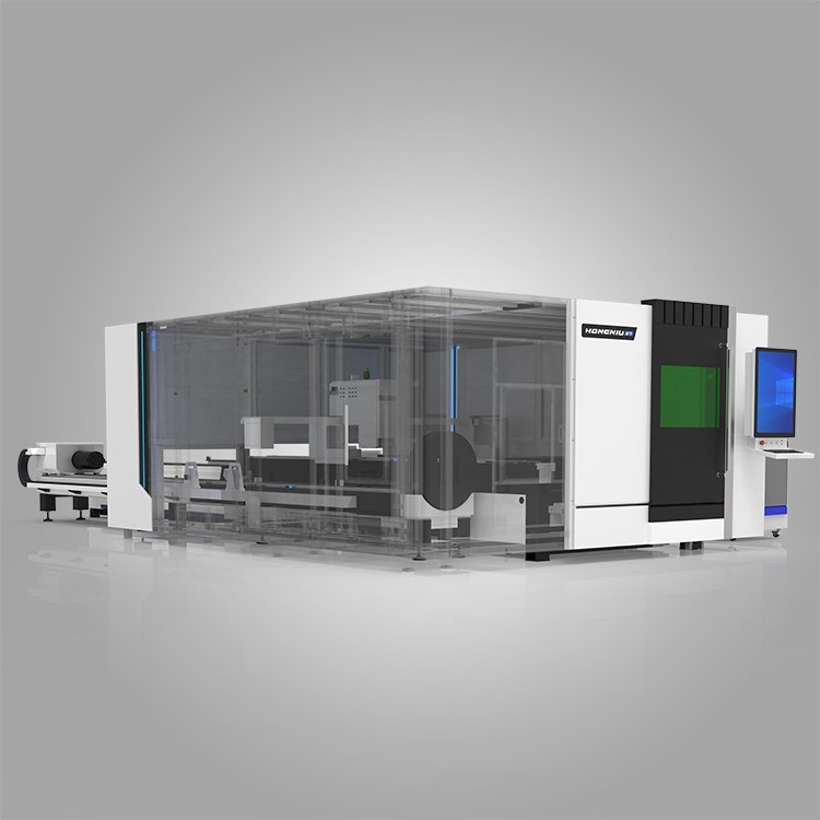 High Power Full Cover Fiber Laser Cutting Machine HN-3015GA
