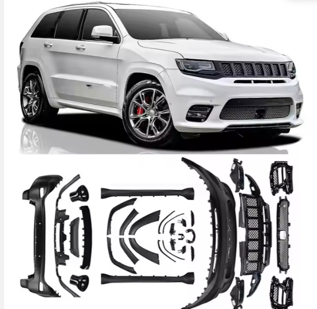 new style upgrade body kit auto parts front rear complete bumper kit with hood for Grand Cherokee SRT8 2017-2020