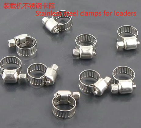 Stainless steel clamps for loaders