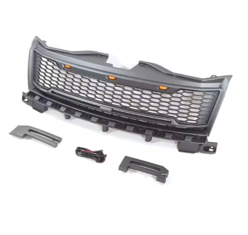 Front Grille Matte Black LED Raptor Style Fit For 2007-2010 Ford Edge