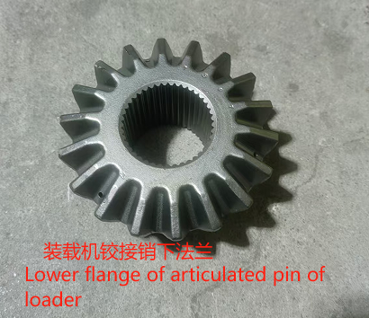 Lower flange of articulated pin of loader